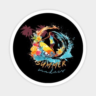 SUMMER MADNESS Surfing in Summer Holidays Magnet